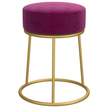 Runder Hocker Violett Samt