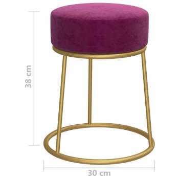 Runder Hocker Violett Samt