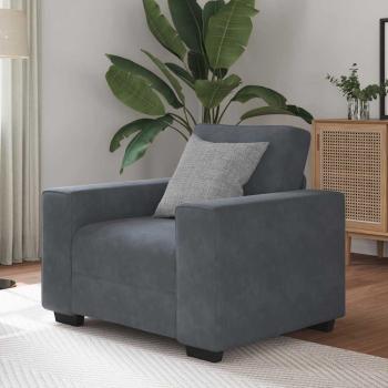 ARDEBO.de - Sessel Dunkelgrau 60 cm Samt