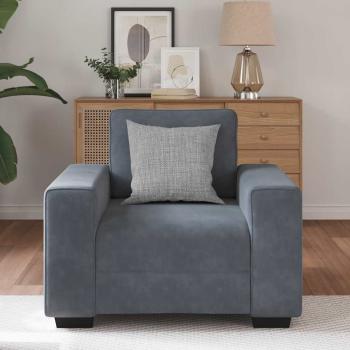 Sessel Dunkelgrau 60 cm Samt