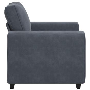 Sessel Dunkelgrau 60 cm Samt