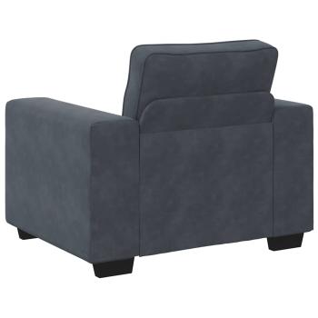 Sessel Dunkelgrau 60 cm Samt