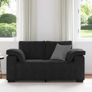 Zweisitzer-Sofa Schwarz 120 cm Samt