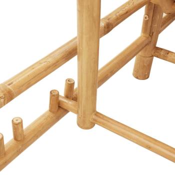 Sonnenliege mit Auflage 55x199x30 cm Bambus