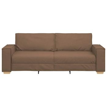 Sofa Stuhl Hellgrau 59 cm Stoff Braun Stoff und Holz Mittel