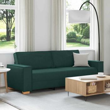 ARDEBO.de - Sofa Stuhl Hellgrau 59 cm Stoff Dunkelgrün Polyester, Holz
