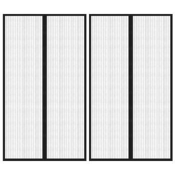ARDEBO.de - Fliegengitter-Türvorhänge 2 Stk. Magnet Schwarz 200x80 cm