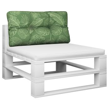 Palettenkissen Blattmuster 80x40x12 cm Stoff