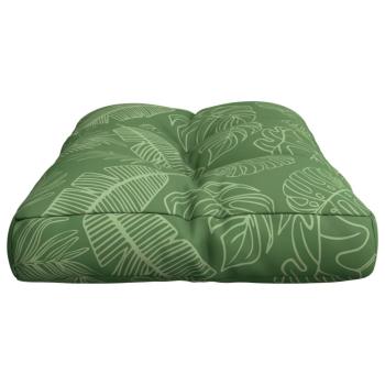 Palettenkissen Blattmuster 80x40x12 cm Stoff