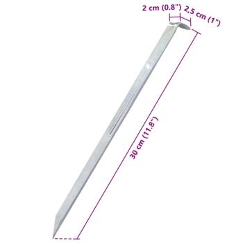 Zeltheringe 24 Stk. 30 cm Ø20 mm Verzinkter Stahl