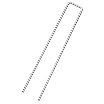 Bodenanker 25 Stk. U-Form 20x3,5 cm Verzinkter Stahl