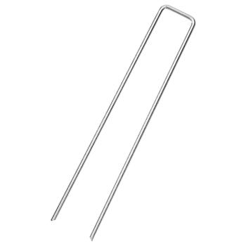 Bodenanker 50 Stk. U-Form 20x3,5 cm Verzinkter Stahl