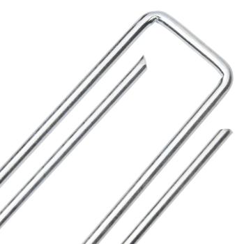Bodenanker 50 Stk. U-Form 20x3,5 cm Verzinkter Stahl