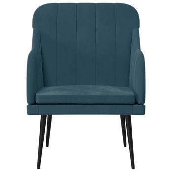 Sessel Blau 63x76x80 cm Samt
