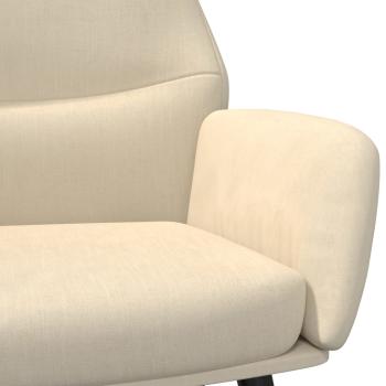 Relaxsessel mit Hocker Creme Stoff