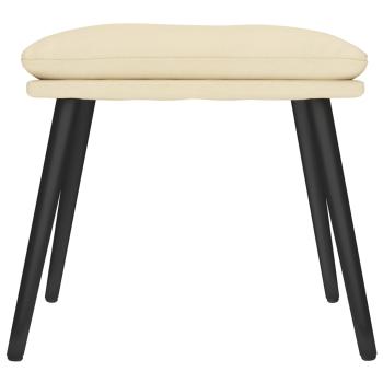 Relaxsessel mit Hocker Creme Stoff