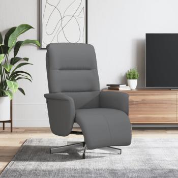 ARDEBO.de - Relaxsessel mit Fußteil Dunkelgrau Stoff