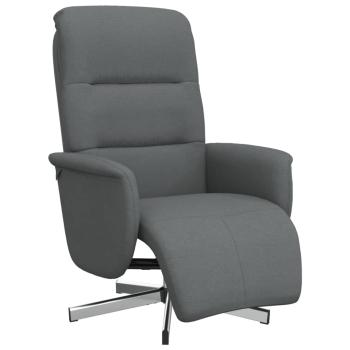 Relaxsessel mit Fußteil Dunkelgrau Stoff