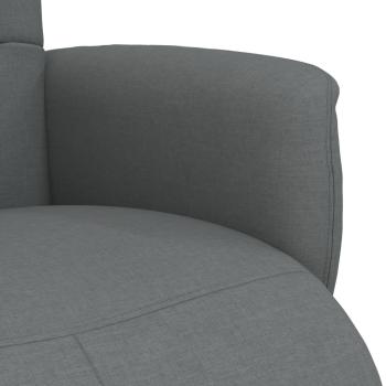 Relaxsessel mit Fußteil Dunkelgrau Stoff