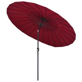Sonnenschirm mit Aluminium-Mast 270 cm Bordeauxrot