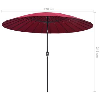 Sonnenschirm mit Aluminium-Mast 270 cm Bordeauxrot