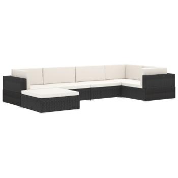 Modular-Sofa-Eckteil 1 Stk. + Auflagen Poly Rattan Schwarz
