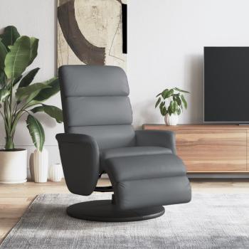 ARDEBO.de - Relaxsessel mit Fußteil Grau Kunstleder
