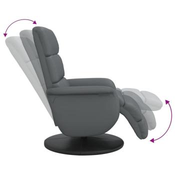 Relaxsessel mit Fußteil Grau Kunstleder
