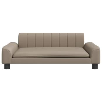 Hundebett Cappuccino-Braun 90x53x30 cm Kunstleder