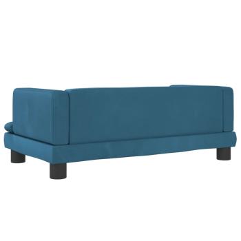 Hundebett Blau 80x45x30 cm Samt