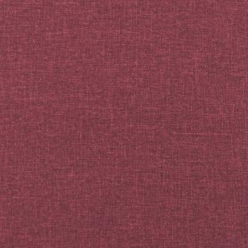 3-Sitzer-Sofa mit Hocker Weinrot 180 cm Stoff