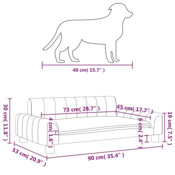 Hundebett Braun 90x53x30 cm Stoff