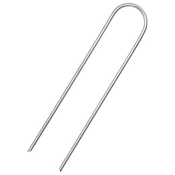 Bodenanker 50 Stk. U-Form 15x3,5 cm Verzinkter Stahl