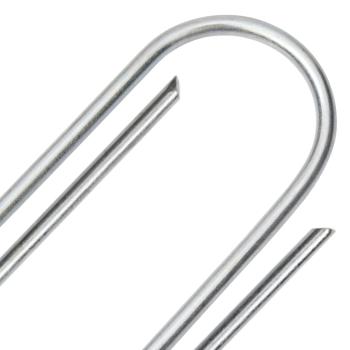 Bodenanker 50 Stk. U-Form 15x3,5 cm Verzinkter Stahl