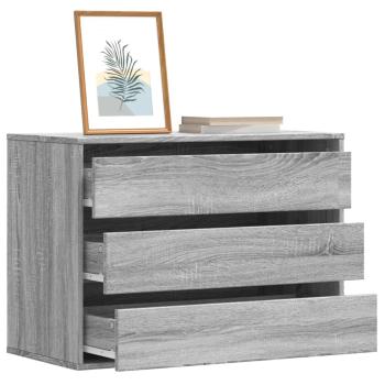 ARDEBO.de - Kommode Grau Sonoma 80x41x58 cm Holzwerkstoff