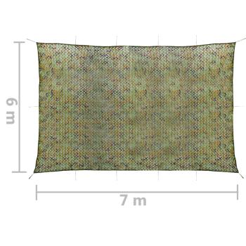 Tarnnetz mit Aufbewahrungstasche 6x7 m Grün