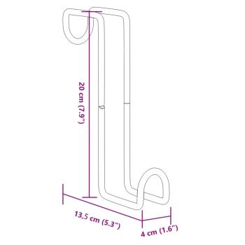 Trensenhalter 3 Stk. Schwarz Stahl
