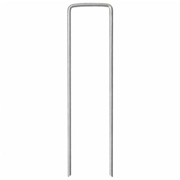 Bodenanker 50 Stk. U-Form 15x3,5 cm Verzinkter Stahl