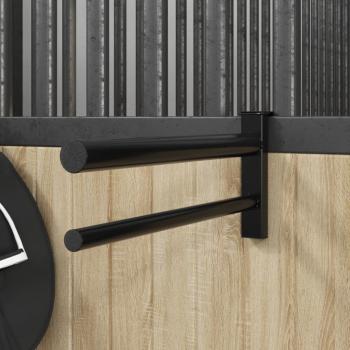 Sattelhalter Zweiarmig Tragbar Schwarz Eisen