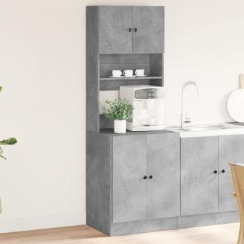 ARDEBO.de - Küchenschrank Betongrau 60x50x180 cm Holzwerkstoff
