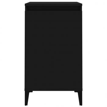 Nachttische 2 Stk. Schwarz 40x35x70 cm Holzwerkstoff
