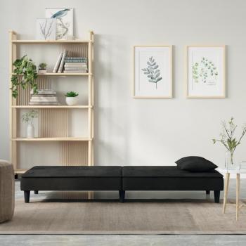 Schlafsofa Schwarz Samt