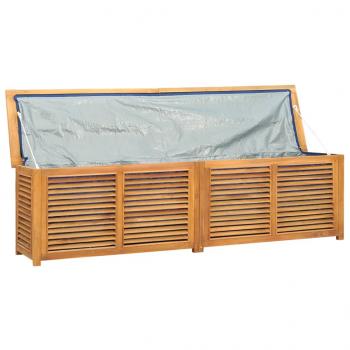Gartenbox mit Beutel 200x50x53 cm Massivholz Teak