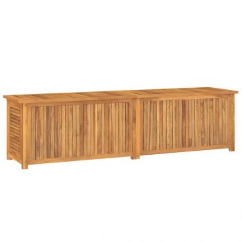 Gartenbox mit Beutel 200x50x53 cm Massivholz Teak