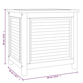 Gartenbox mit Beutel 60x50x58 cm Massivholz Teak