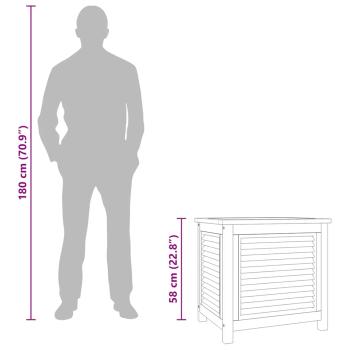Gartenbox mit Beutel 60x50x58 cm Massivholz Teak