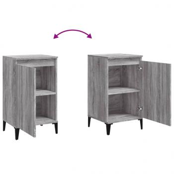 Nachttische 2 Stk. Grau Sonoma 40x35x70 cm Holzwerkstoff