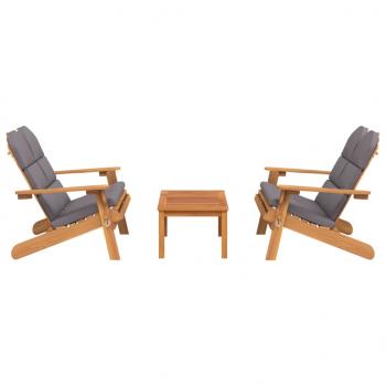 ARDEBO.de - 3-tlg. Garten-Lounge-Set Adirondack Massivholz Akazie