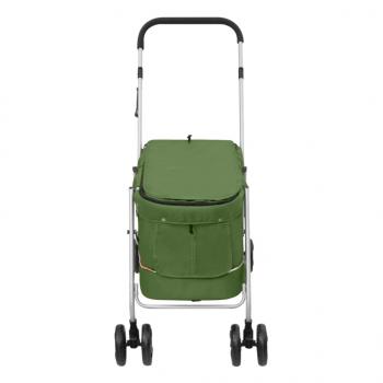 Hundewagen Faltbar Grün 100x49x96 cm Leinenstoff