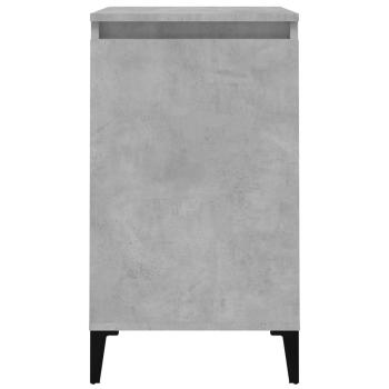 Nachttische 2 Stk. Betongrau 40x35x70 cm Holzwerkstoff